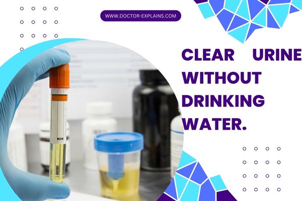 clear urine without drinking water