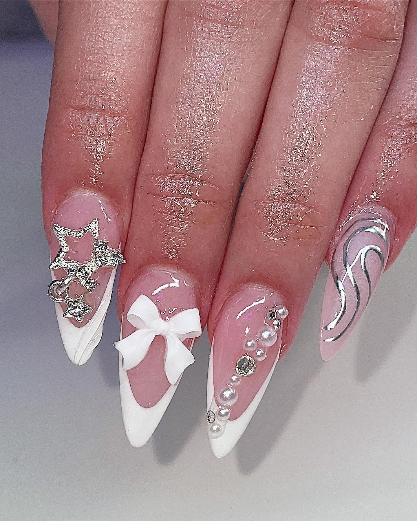 20 Classy French Tip Nails With Gems 2025 DrExplains