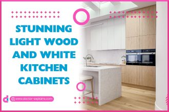 Stunning Light Wood and White Kitchen Cabinets