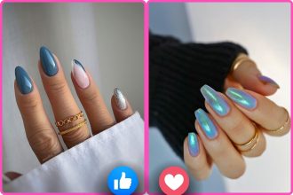 Cool Dusty Blue Nail Ideas